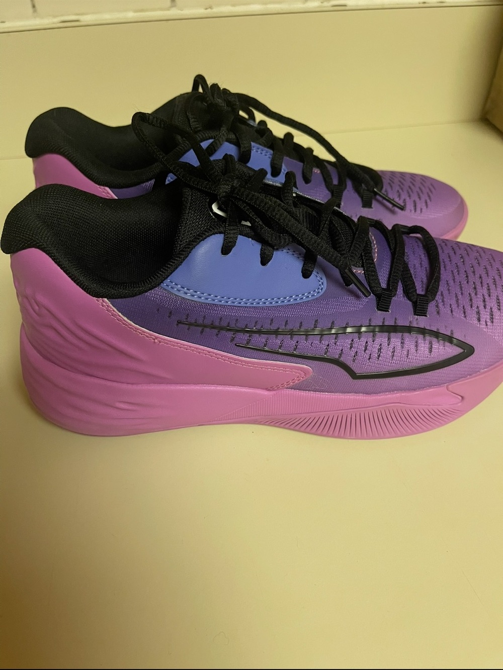 Size 7.5- PUMA Stewie 1 Low Causing Trouble W Purple Black Blue Shoes